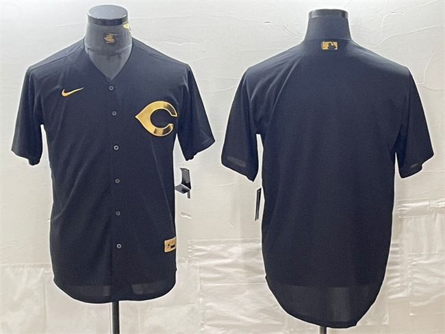 Men's Cincinnati Reds Blank Black Cool Base Stitched Baseball Jersey Men's Cincinnati Reds Blank Black Cool Base Stitched Baseball Jersey